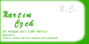 martin czeh business card